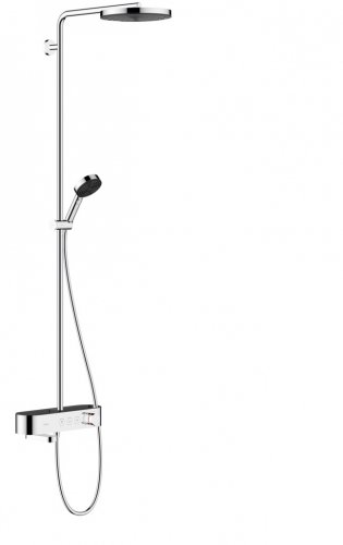 Купить шикарная душевая систама колонной настенная 24230000 Hansgrohe 24230 Showerpipe 260 1jet с термостатом для ванны с изливом ShowerTablet 400 в Киеве vannaja.kiev.ua