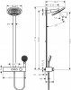 Купить белый матовый душевой система с термостатом Hansgrohe Pulsify S 24241700 Showerpipe 260 2jet EcoSmart ShowerTablet Select 400 в Киеве vannaja.kiev.ua
