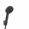 Купить черный настенный кран скрытый с воронкой Hansgrohe Vernis Blend 75415670 + 24302670 Pulsify Select со шлангом душ 105 3jet Relaxation в Киеве vannaja.kiev.ua