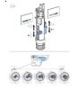 Купити Зливний клапан механізм інсталяції Geberit Sigma, Delta, UP300 для бачка 244.820.00.1 (241.858.00.1) тип 212 в Києві vannaja.kiev.ua