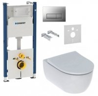 Подвесной туалет вместе с крышкой RAK RST23AWHA + RESC0004 Resort SLIM Soft Close Rimless Унитаз безободковый