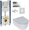 Купить Инсталляция Geberit Duofix 458178211 4 в 1 + Унитаз подвесной Geberit iCon Rimfree 500784011 с сиденьем soft-close белый 458.178.21.1+500.784.01.1 в Киеве vannaja.kiev.ua