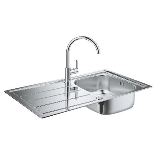Набор Grohe мойка кухонная K200 31562SD0 + смеситель BauEdge 31367000 Купить Набор Grohe мойка кухонная K200 31562SD0 + смеситель BauEdge 31367000 в Киеве vannaja.kiev.ua