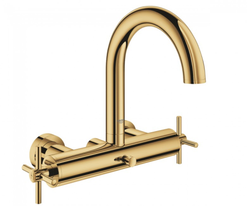 Купить GROHE 25010GL3 Atrio Смеситель для Ванны с крестами, золотого цвета (прохладный восход) в Киеве vannaja.kiev.ua