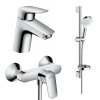 Купити Набір змішувачів для ванни 3 в 1 Hansgrohe 71600115 Logis хром купити душовий набір з мильницею в Києві одноважільний в Києві vannaja.kiev.ua