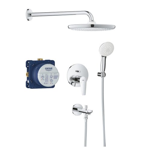 Купить Душевая система скрытого монтажа Grohe Bauedge с Tempesta 250 и изливом для ванны, хром (25291000) в Киеве vannaja.kiev.ua