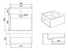 Купить Умывальник квадратный 50 см ASIGNATURA Monolith 25701804 Белый матовый щелевой слив сифон и полочкой под раковиной в Киеве vannaja.kiev.ua