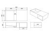 Купить Умывальник дизайнерский ASIGNATURA Monolith 25721804 80*40 см. Цвет Белый матовый со встроенной получкой и щелевой слив сифон в Киеве vannaja.kiev.ua