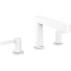 Купить Белый матовый 76033700 Смеситель для умывальника Hansgrohe Finoris 110 на 3 отверстия с донным клапаном Push Open двухрычажный в Киеве vannaja.kiev.ua
