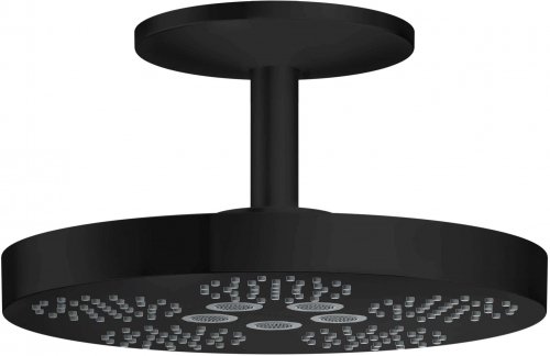 Купить Черный матовый 48494670 Верхний душ Axor One 280 мм 2jet Matt Black с потолочным кронштейном 211 мм в Киеве vannaja.kiev.ua