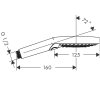 Купить Ручной душ Hansgrohe Raindance Select S PowderRain 120 3jet P, Brushed Black Chrome (26014340) в Киеве vannaja.kiev.ua