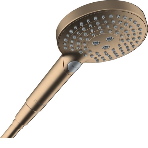 Купить бронзовая душевая лейка 120 мм круглая Hansgrohe 26014140 Raindance Select S Powder Rain 3jet, brushed bronze в Киеве vannaja.kiev.ua
