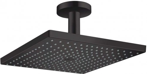 Купить Черный матовый потолочный Верхний душ Hansgrohe Raindance E 26250670 1jet с соединением потолочным в Киеве vannaja.kiev.ua