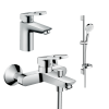 Купить Купить 1062019 Набор смесителей для ванны Hansgrohe Logis Loop однорычажный хром душевая лейка 100 мм с мыльницей в Киеве vannaja.kiev.ua