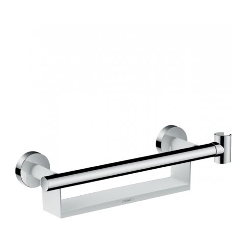 Купить Hansgrohe 26328400 Comfort 263284 Поручень с полкой корзинкой для мыла и держателем для душа в Киеве vannaja.kiev.ua