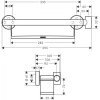 Купить Hansgrohe 26328400 Comfort 263284 Поручень с полкой корзинкой для мыла и держателем для душа в Киеве vannaja.kiev.ua