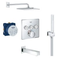 черный матовый Душевый набор Vario EcoSmart со штангой Puro 65 см 26423670 Hansgrohe