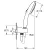 Купить черный матовый душ купить ручной современный Grohe 264062433 Tempesta 110 Душевой набор, 2 режима распылителя струи в Киеве vannaja.kiev.ua