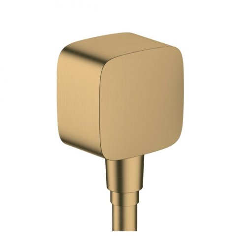 Купить Шланговое подсоединение Hansgrohe FixFit E с обратным клапаном, Brushed Bronze (26457140) в Киеве vannaja.kiev.ua