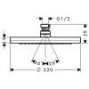 Купити Hansgrohe 26464000 Croma 220 Верхній Душ Стельовий 26464 Croma 220 Air 1jet ½ в Києві vannaja.kiev.ua
