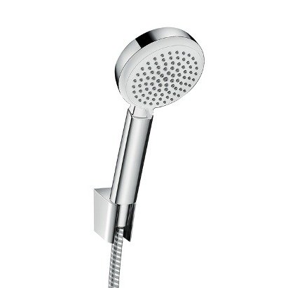 Купить Гарнитур HANSGROHE 26667400 Crometta 100 Vario Porter Ручной душ с держателем и шлангом белый Хром в Киеве vannaja.kiev.ua