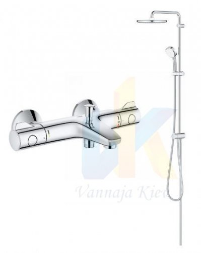 Купити Душова стійка Grohe Tempesta Cosmopolitan System 250 хром 26675000 + 34567000 Grohe Grohtherm 800  термостат для ванни в Києві vannaja.kiev.ua
