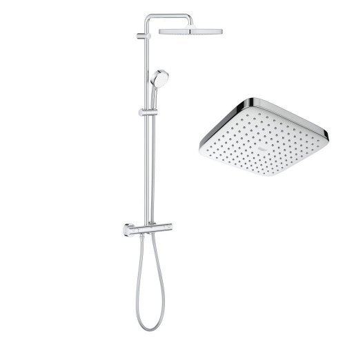 Немецкая душевая система Grohe 26689000 Tempesta Cosmopolitan System 26689 настенная с верхним душем кубической формы 250 Купить Немецкая душевая система Grohe 26689000 Tempesta Cosmopolitan System 26689 настенная с верхним душем кубической формы 250 в Киеве vannaja.kiev.ua