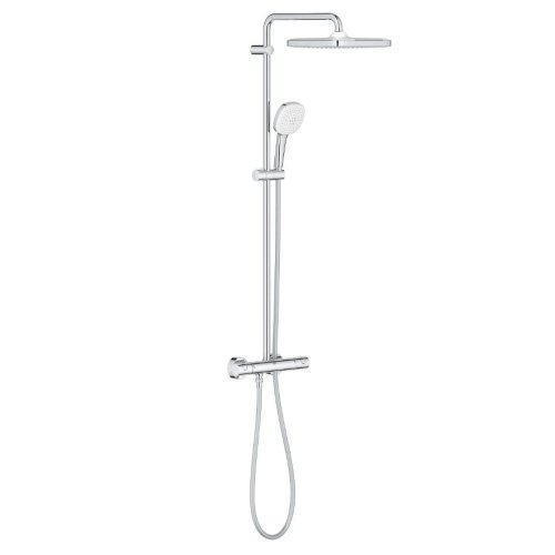 Купити Популярна душова система квадратна Grohe Tempesta System 250 Cube з термостатом для настінного монтажу, хром (26689001) в Києві vannaja.kiev.ua