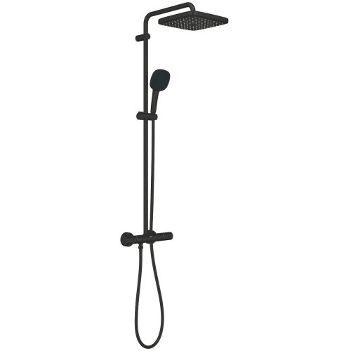 Купить Душ обычная система черная матовая с термостатом Grohe 266892431 Tempesta System 250 Cube в Киеве vannaja.kiev.ua