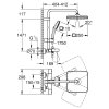 Купить Душевая система Grohe Tempesta System 250 Cube, настенного монтажа с термостатом для ванны, черный матовый (266912431) в Киеве vannaja.kiev.ua