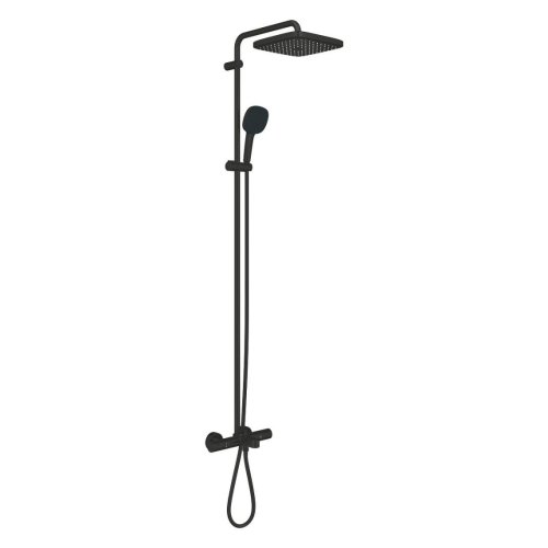 Купить Душевая система Grohe Tempesta System 250 Cube, настенного монтажа с термостатом для ванны, черный матовый (266912431) в Киеве vannaja.kiev.ua