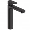 Купити Чорний матовий високий змішувач для умивальника Hansgrohe 71552670 Vernis Blend з донним клапаном в Києві vannaja.kiev.ua
