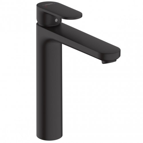 Купити Чорний матовий високий змішувач для умивальника Hansgrohe 71552670 Vernis Blend з донним клапаном в Києві vannaja.kiev.ua