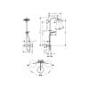 Купить Бронзовая душевая стойка с термостатом Hansgrohe 26890140 raindance select s showerpipe Croma Select S 280 Душ система в душ Brushed Bronze  в Киеве vannaja.kiev.ua