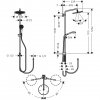 Купить 26890670 Hansgrohe Croma Select S 280 матовый черный цвет настенная душевая колонка с душевой лейкой и ручным душем в Киеве vannaja.kiev.ua