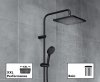 Купить Hansgrohe Vernis Shape 26900670 Настенная душевая система с термостатом для ванны матовый черный 240 1jet Showerpipe в Киеве vannaja.kiev.ua