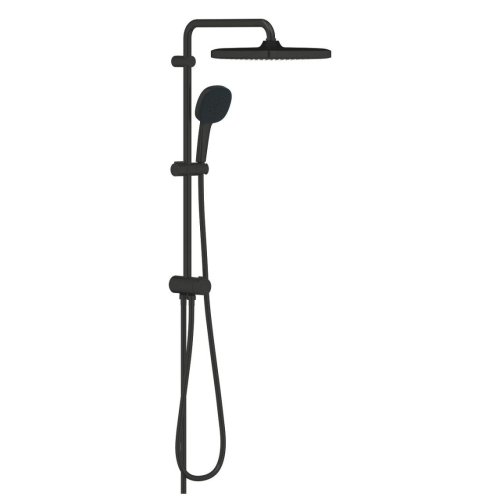 Купити Душова система Grohe Tempesta System 250 Cube Flex з перемикачем, настінного монтажу, чорний матовий (269772431) в Києві vannaja.kiev.ua