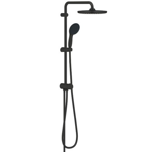Купити Душова система Grohe Tempesta System 250 Flex з перемикачем настінного монтажу, чорний матовий (269802431) в Києві vannaja.kiev.ua