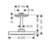 Купить Черный матовый 48494670 Верхний душ Axor One 280 мм 2jet Matt Black с потолочным кронштейном 211 мм в Киеве vannaja.kiev.ua