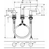 Купить Белый матовый 76033700 Смеситель для умывальника Hansgrohe Finoris 110 на 3 отверстия с донным клапаном Push Open двухрычажный в Киеве vannaja.kiev.ua