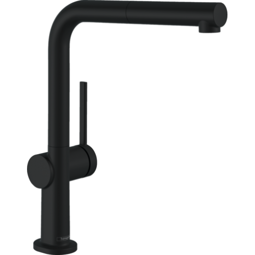 Шикарный Смеситель для кухни 72808670 черный матовый Hansgrohe Talis M54 с выдвижным изливом однорычажный высокий Купить Шикарный Смеситель для кухни 72808670 черный матовый Hansgrohe Talis M54 с выдвижным изливом однорычажный высокий в Киеве vannaja.kiev.ua