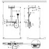 Купити Hansgrohe 27168400 Rainmaker Select двісті сімдесят одна тисяча шістсот вісімдесят чотири Showerpipe 420 2jet Душова Стойка з Верхнім Душем 420х240 мм ручним душем Термостат Хром в Києві vannaja.kiev.ua