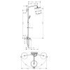 Купити HANSGROHE 27222000 Showerpipe 27222 Croma 220 з Одноважільний змішувач Поворотний тримач 400 мм в Києві vannaja.kiev.ua