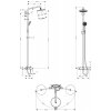Купити Hansgrohe 27223000 Croma Showerpipe 27223 Душова система з термостатом та поворотною трубою 400 мм в Києві vannaja.kiev.ua