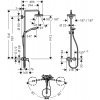 Купити Hansgrohe 27258400 Croma Select E 272584 Душова Система Верхня Лейка Двома типами струменя і Ручним душем Одноважільний змішувач Колір Хром в Києві vannaja.kiev.ua