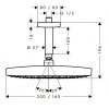 HANSGROHE 27384000 RAINDANCE SELECT 27384 Верхній душ стельовий тримач два типи струменя 300х160 мм колір хром Купити HANSGROHE 27384000 RAINDANCE SELECT 27384 Верхній душ стельовий тримач два типи струменя 300х160 мм колір хром в Києві vannaja.kiev.ua