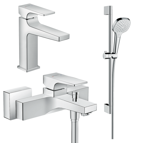 3 в 1 32540112 Hansgrohe Набор смесителей для ванны Metropol хром однорычажный купить душевая лейка 110 мм 3 струи Купить 3 в 1 32540112 Hansgrohe Набор смесителей для ванны Metropol хром однорычажный купить душевая лейка 110 мм 3 струи в Киеве vannaja.kiev.ua