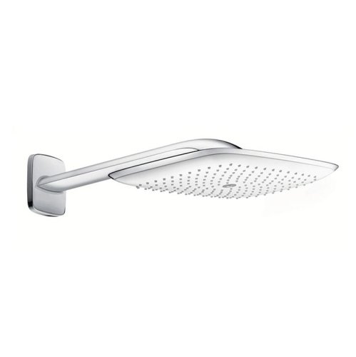Купити Верхній душ Hansgrohe PuraVida Overhead shower 400 1jet з власником зі стіни, хром (27437000) в Києві vannaja.kiev.ua