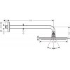 Купить Верхний душ Настенный Hansgrohe 27607000 Raindance S 240 1jet P с держателем 390 мм хром 27607 в Киеве vannaja.kiev.ua