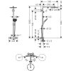 Купити Hansgrohe 27633000 Душова система Showerpipe 240 1jet 27633 PowderRain в Києві vannaja.kiev.ua